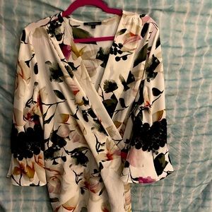 Floral blouse  with bell sleeve